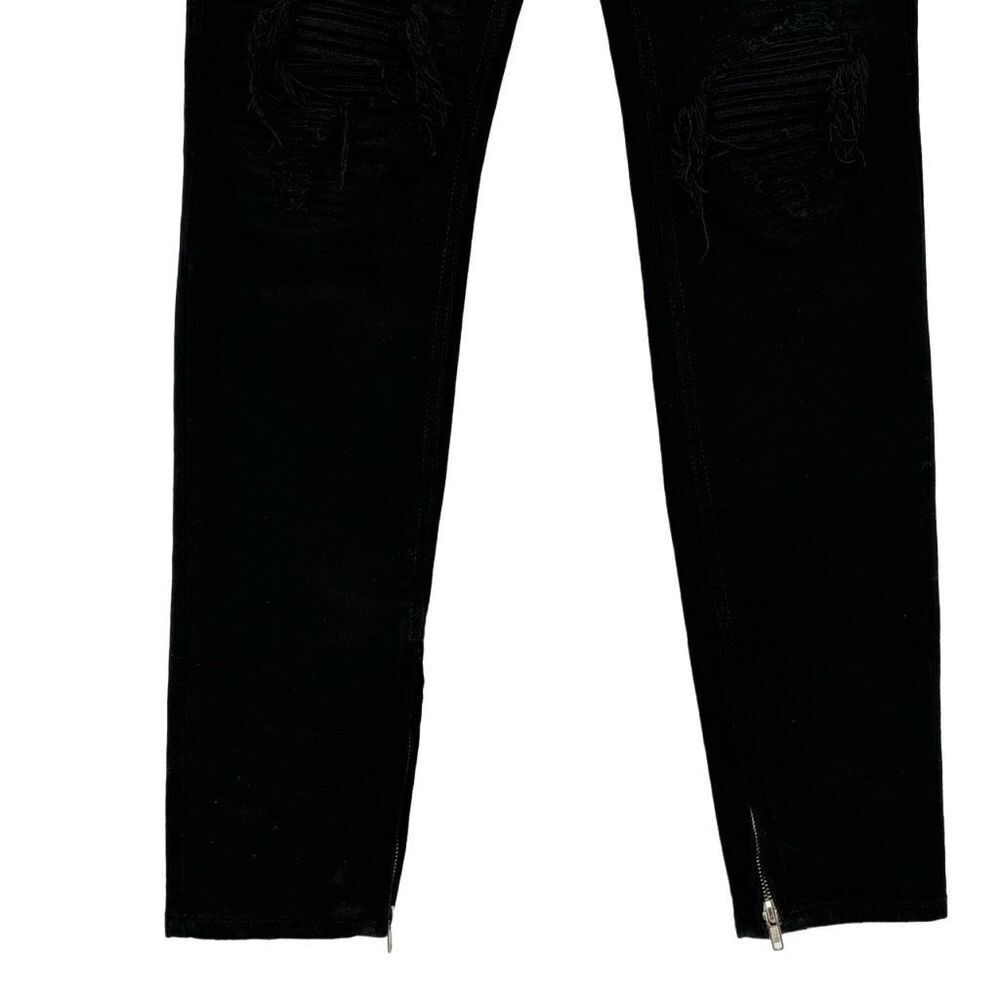 PacSun The Skinniest Distressed Moto Jeans Black 30X32 - Picture 4 of 12